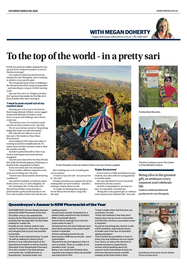 Canberra Times | Queanbeyan's Ammar is NSW Pharmacist of the Year | 08 March 2025